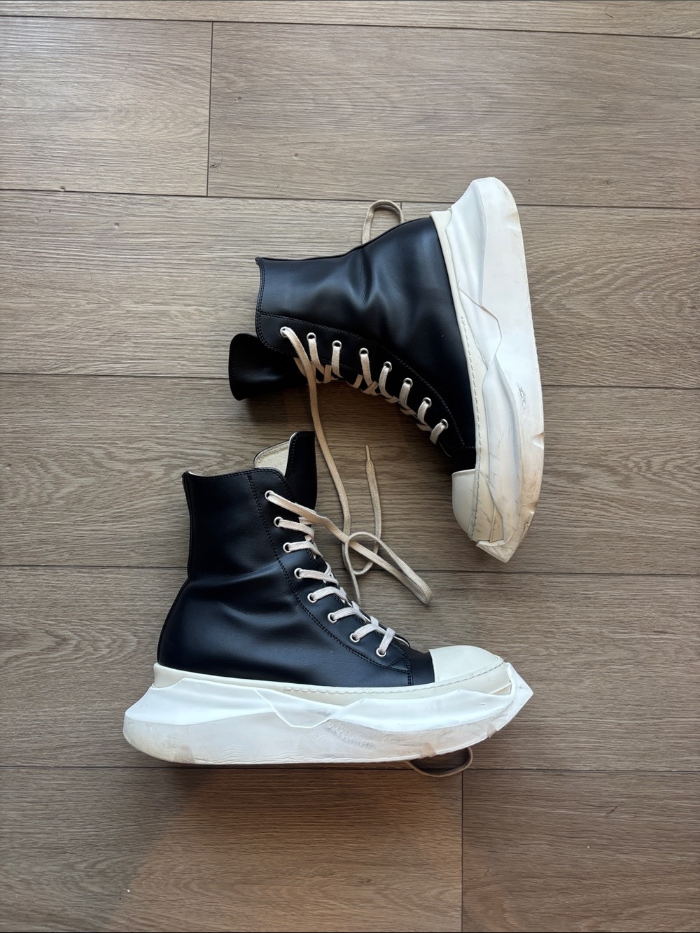 Rick Owens DRKSHDW Abstract High Top Sneakers